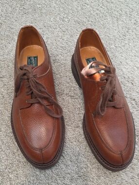 Ralph Lauren Brown Leather Derby Lace-Up Shoes